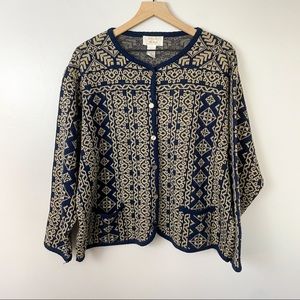 VINTAGE TALLY HO printed cardigan